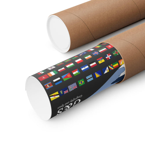 World Flag-Map Poster